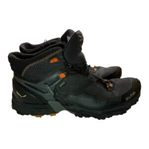 Salewa Mountain Trainer Mid GTX Men's Hiking Boots Size 12 Black Orange